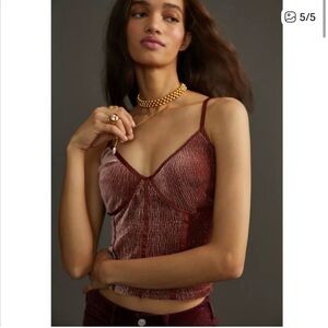 Anthropologie Velvet Corset
